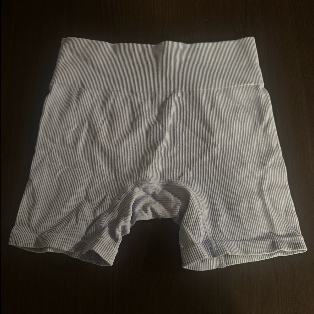 Target Ribbed Blue Shorts - Picture 2 of 3